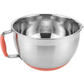 Wact 5 qt Stainless Steel Mixing Bowl with Handle Spout and Coral Base - Product view