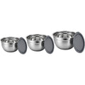 Wact Stainless Steel Mixing Bowls Set of 3 with Lids 1.5 3 and 5 qt - Product view